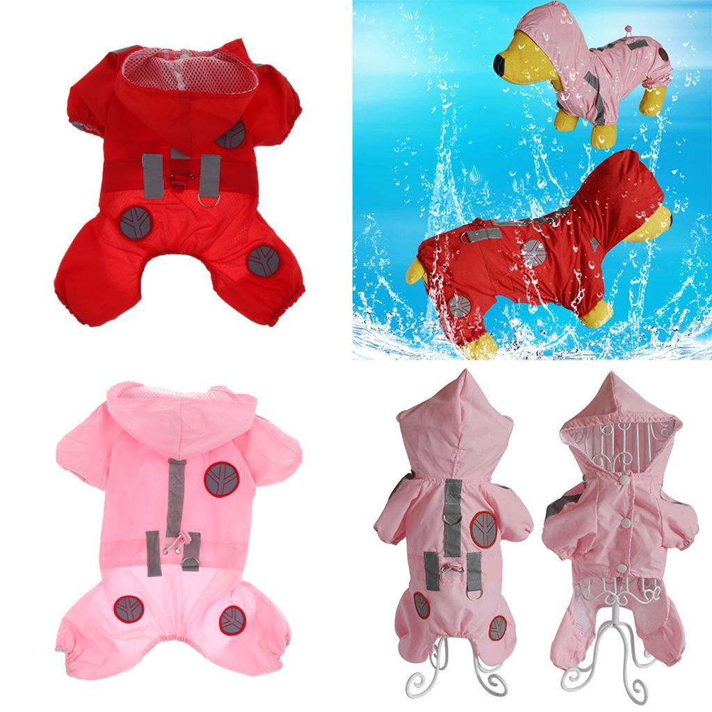 Waterproof Reflective Dog Raincoat Pet Rain Poncho Dog Pet Rainwear