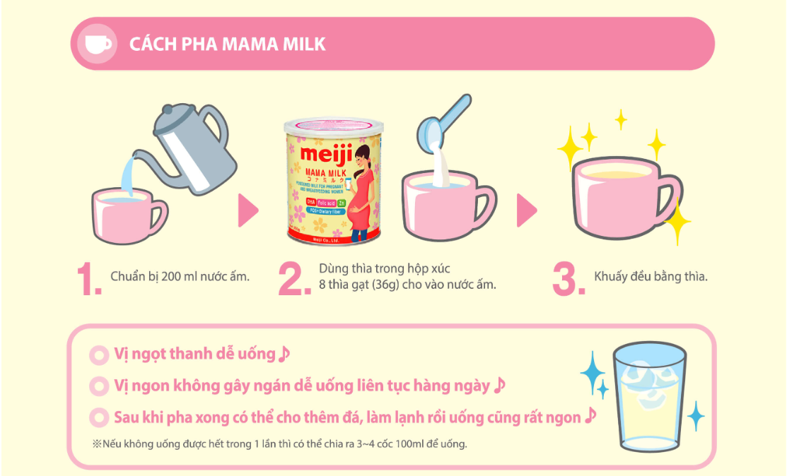 Combo 2 lon Thực phẩm bổ sung Meiji Mama Milk - Hộp 350g