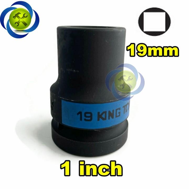 Tuýp vuông Kingtony 853419 loại 1 inch 4 cạnh đen 19mm