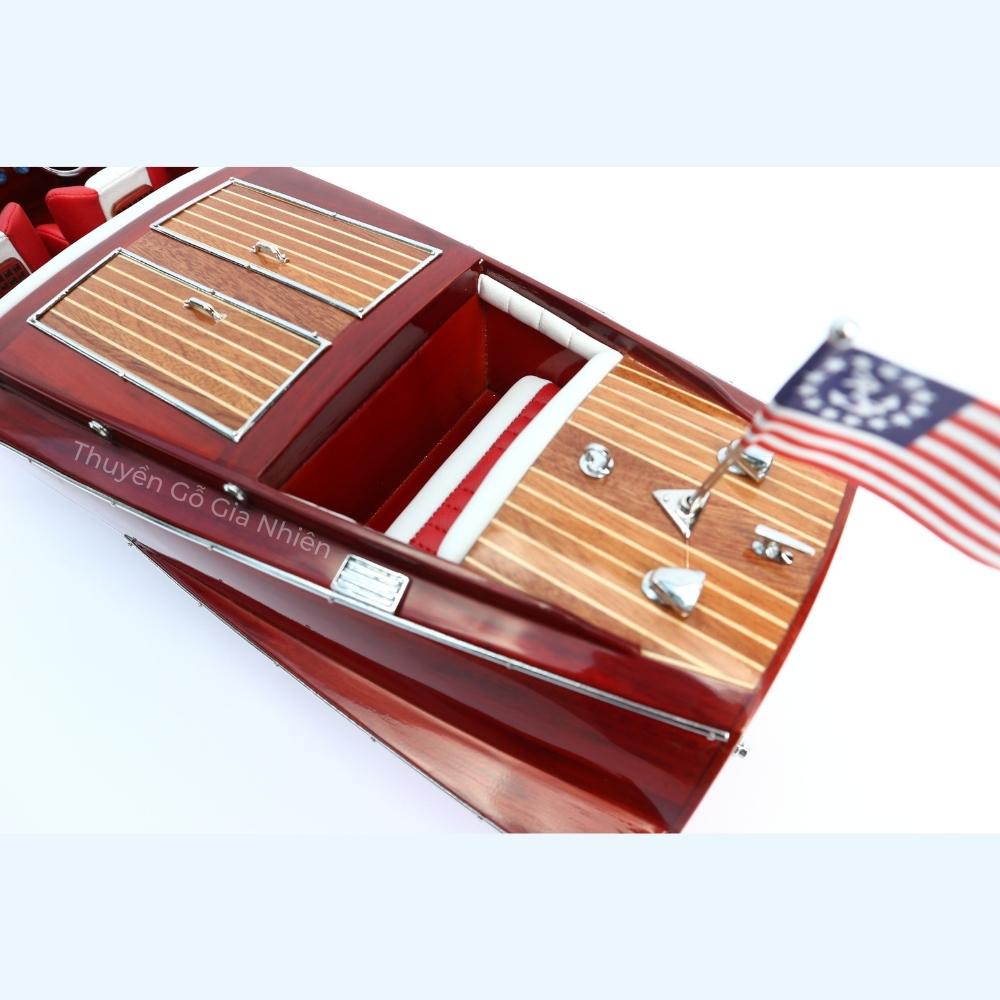 Mô Hình Thuyền Gỗ Phong Thủy Dạng Thuyền Đua Tốc Độ CHRIS CRAFT RUNABOUT Chính Hãng Hàng Xuất Khẩu Chất Lượng Cao