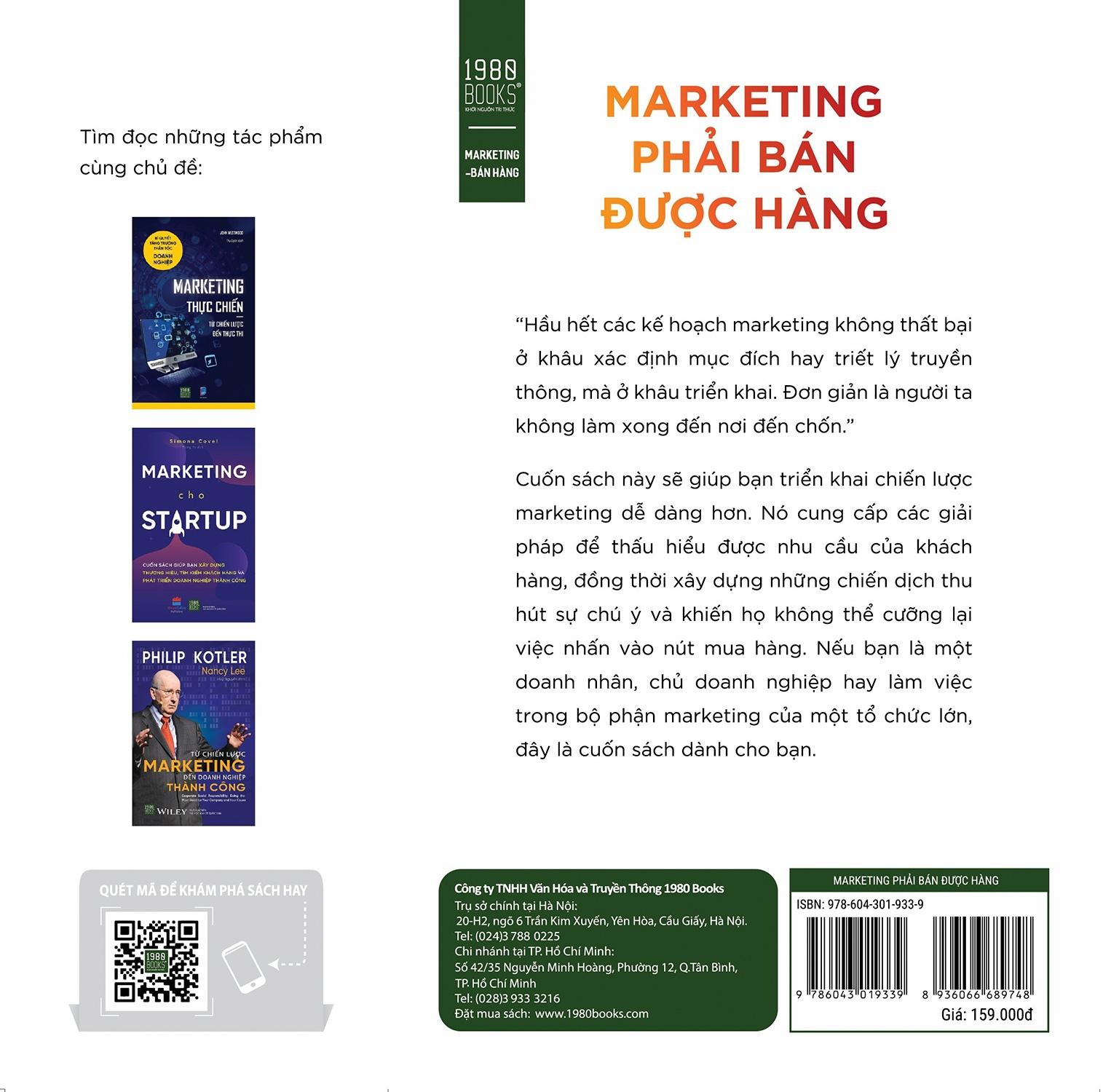 Marketing Phải Bán Được Hàng