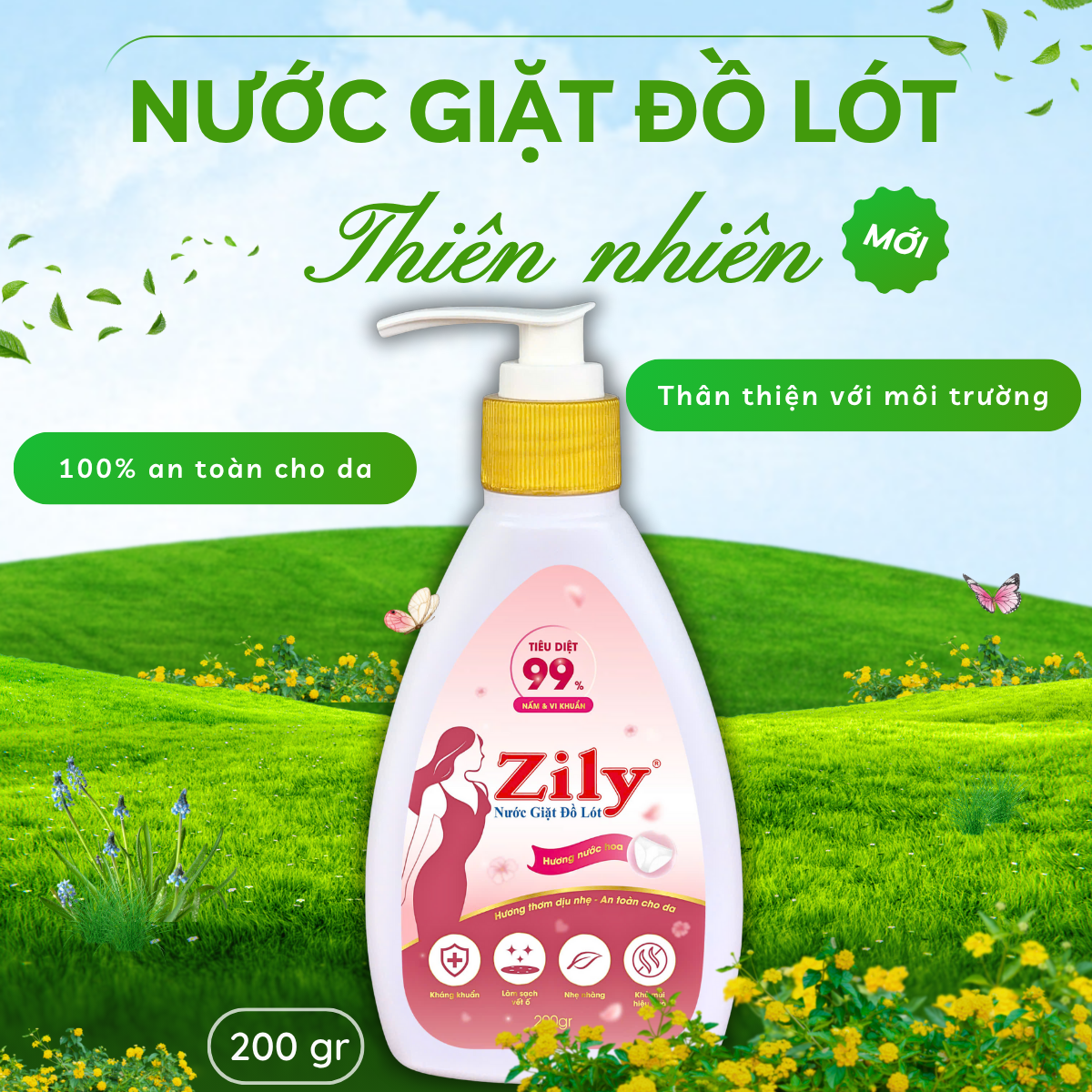 Nước Giặt Zily Chai 200gr ( 20 Chai/Thùng )