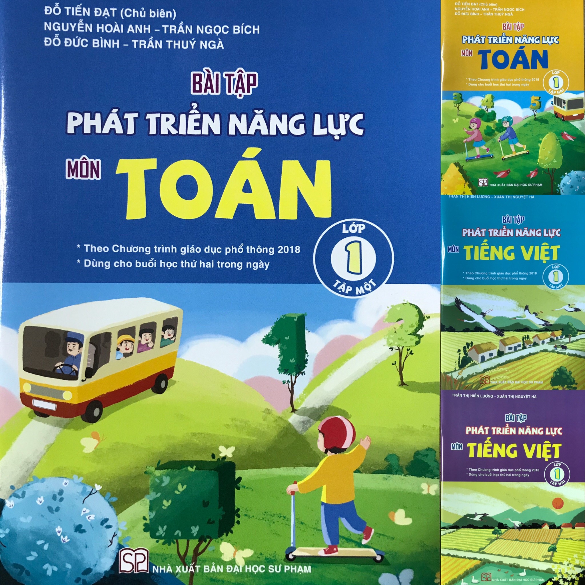 Bộ sách Bài tập Phát triển năng lực Lớp 1 Môn Toán + Tiếng Việt (04 cuốn) Theo chương trình giáo dục phổ thông 2018