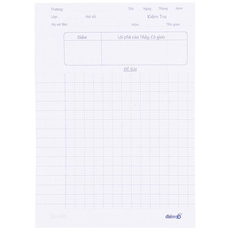 Giấy Kiểm Tra Thiên Long TP-GKT 01 4 Ô Ly Vuông