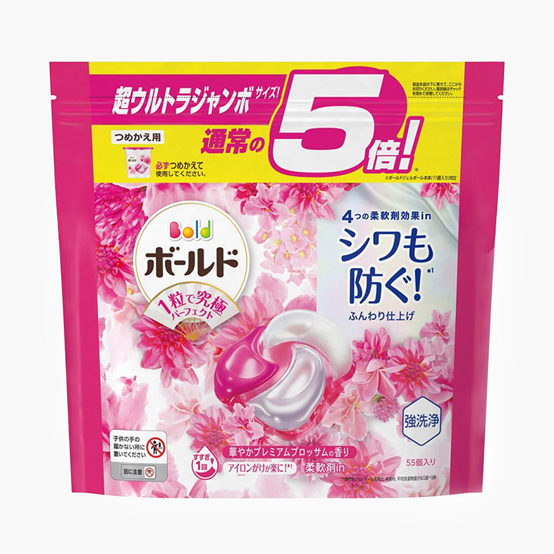 Viên giặt xả Bold GelBall 4D P&amp;G hương hoa ngọt ngào túi refill 55 viên