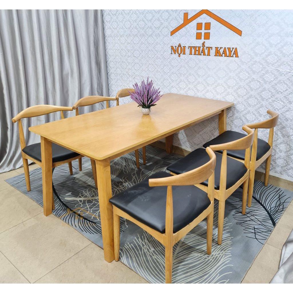 Bộ bàn 6 ghế Bull-đầu bò 1m6