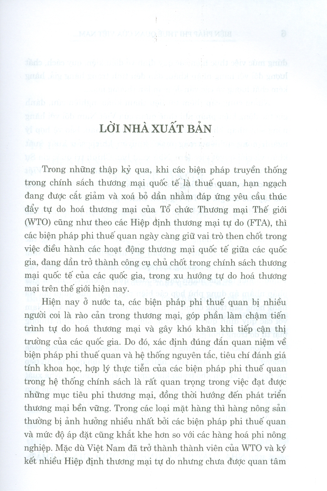 Biện Pháp Phi Thuế Quan Của Việt Nam Đối Với Hàng Nông Sản Nhập Khẩu