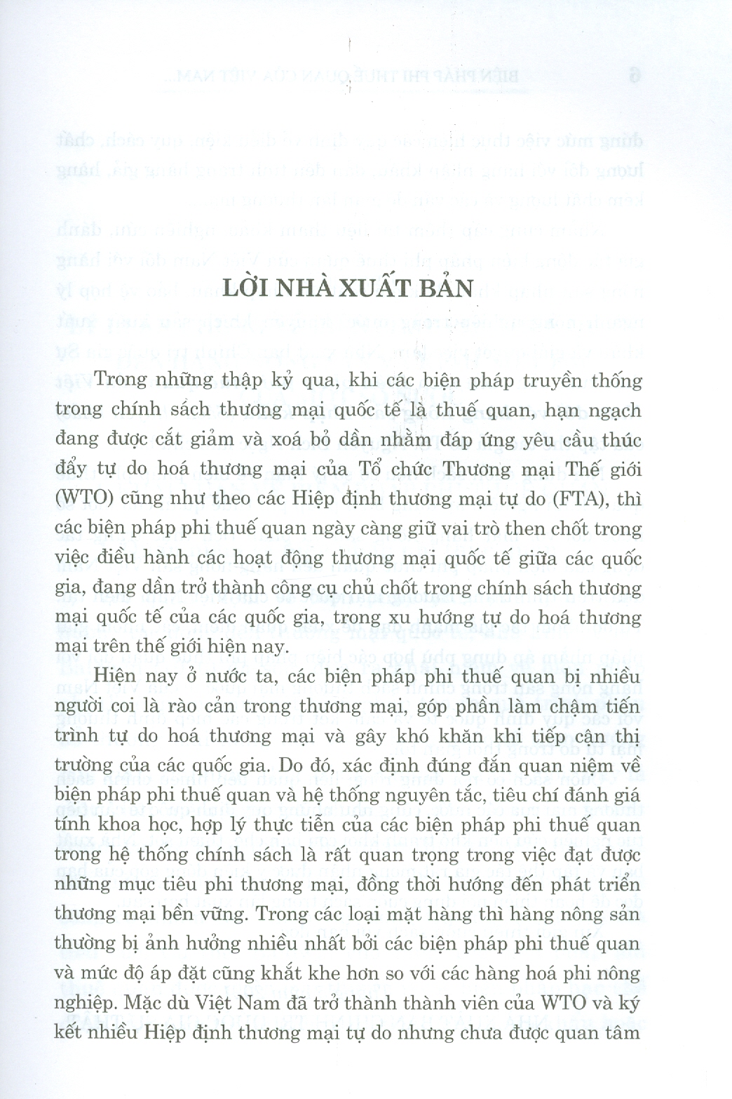 Biện Pháp Phi Thuế Quan Của Việt Nam Đối Với Hàng Nông Sản Nhập Khẩu (Sách chuyên khảo)