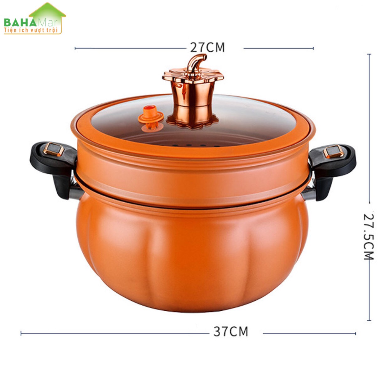 NỒI ÁP SUẤT CHỐNG DÍNH ĐA NĂNG BÍ NGÔ DUNG TÍCH 8L CÓ VỈ HẤP TIỆN DỤNG "BAHAMAR" giữ nguyên chất dinh dưỡng và làm cho chế độ ăn uống của bạn lành mạnh hơn