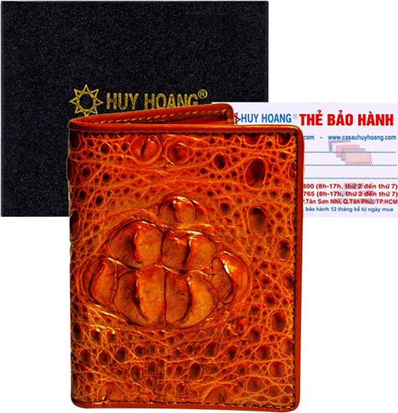 Ví Nam Da Cá Sấu Kiểu Đứng Huy Hoàng HT2230 - Vàng
