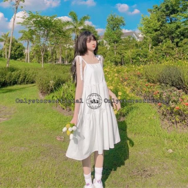 Váy hai dây tầng xoè của nhà