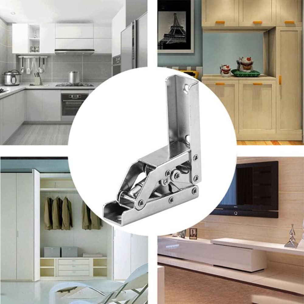 2 Chiếc Thép Không Gỉ 90 Độ Gấp Bản Lề Giấu Chân Đế Bàn Hỗ Trợ Bản Lề Đồ Phụ Kiện Gấp Kệ