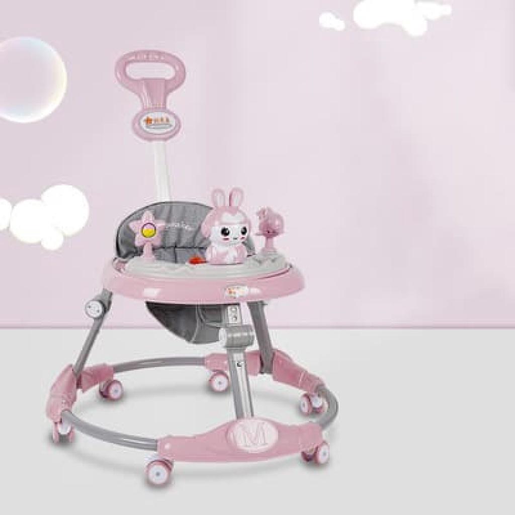 Xe chòi chân, Xe tròn tập đi cho bé 2IN1 BABY WALKER 619M xe lôi quay tròn 6 bánh xoay 360 độ