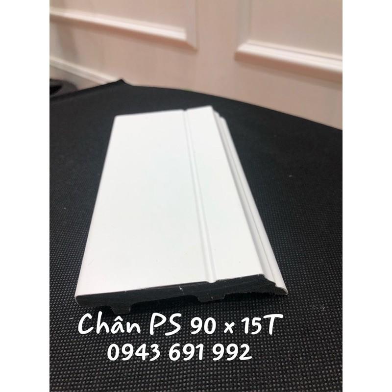 Phào nhựa composite chân tường màu trắng hoàn thiện bản 9 cm hiện đại