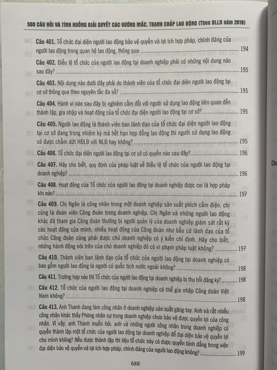 500 Câu hỏi và tình huống giải quyết các vướng mắc tranh chấp lao động