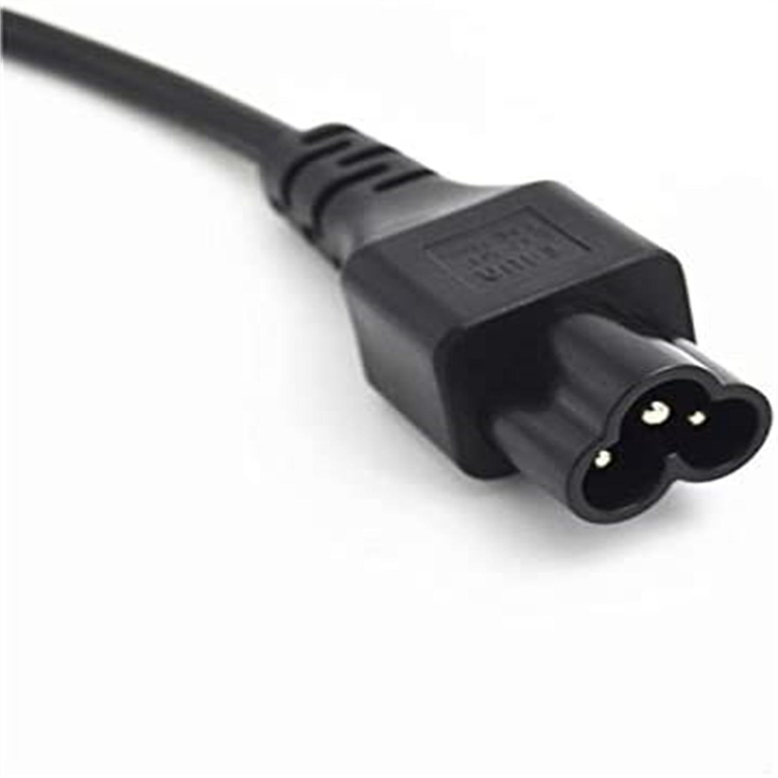 3Pin IEC320 C5 Female to C6 Male Extension Cable Stable Transmission Male to Female Low Resistance 2ft/0.6M 2.5A for Scanner Computer Laptop