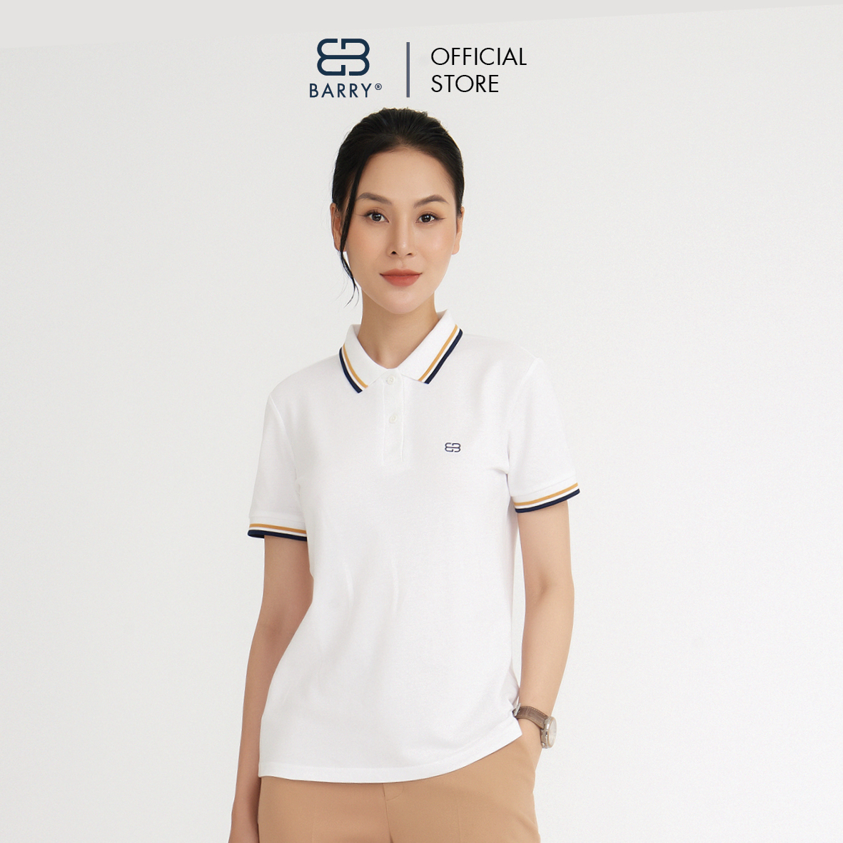 Áo Polo Nữ Vải Cotton Cá Sấu Gai Cao Cấp BARRY - PG1233