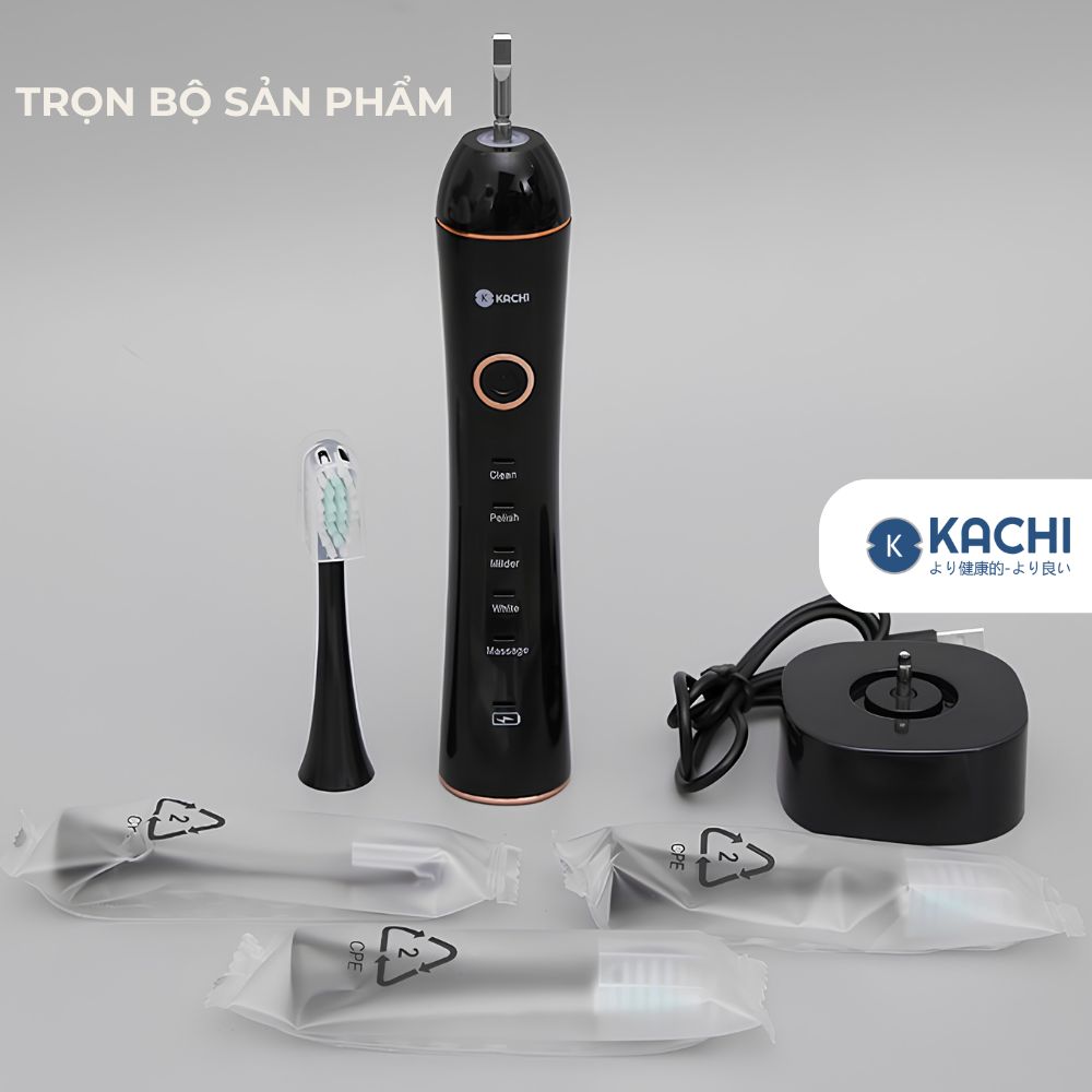 Bàn chải điện Kachi MK455 rung sóng âm dòng cao cấp - hàng chính hãng