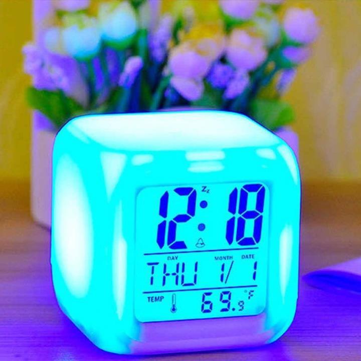 Đồng Hồ Báo Thức Điện Tử Để Bàn Màn Hình LED Đa Chức Năng: Thời Gian, Lịch, Báo Thức, Nhiệt Độ