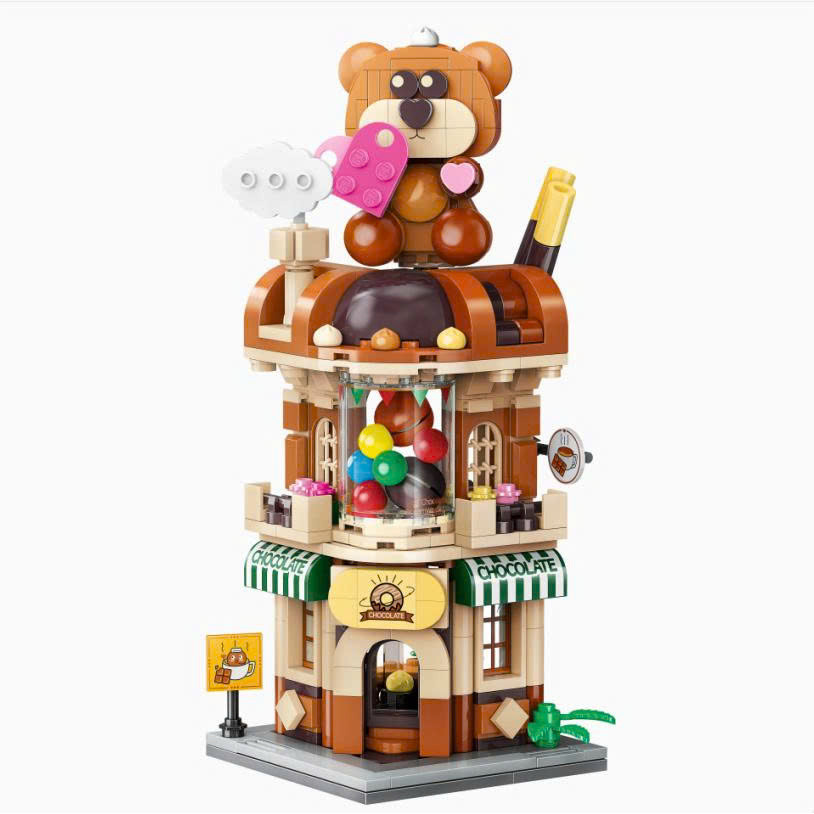KEEPPLAY - K28030 Bộ xếp hình mô hình nhà máy chocolate (KT 103*87*202 mm)
