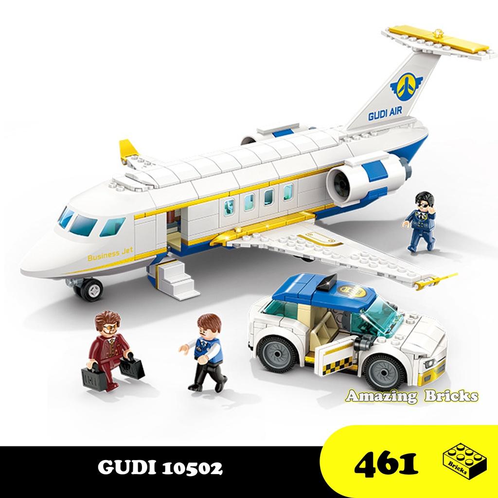 Đồ chơi Lắp Ráp Máy Bay Du Lịch, GUDI 10502 Transport Plane City, Xếp hình thông minh