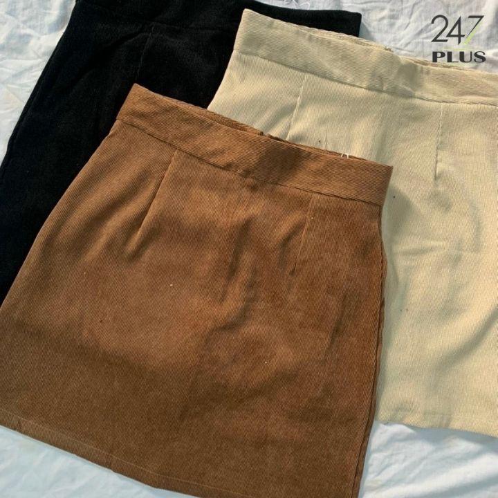 Chân váy chữ a nhung tăm