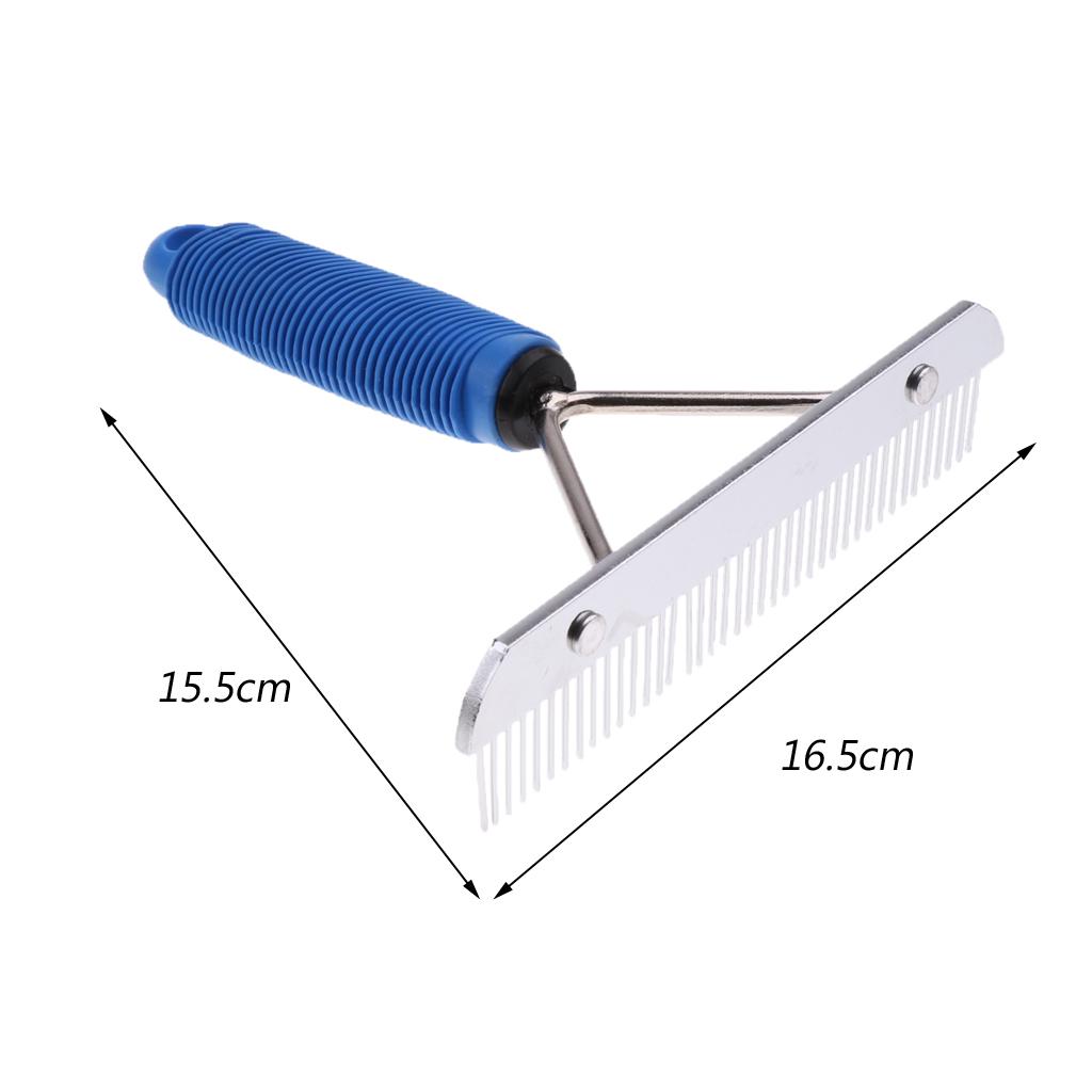 Dog Cat Hair Comb Pet Fur Knot Remove Rake Shedding Grooming Brush Blue