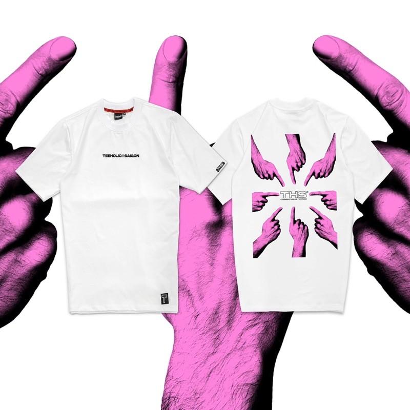 Áo Thun Unisex TeeHolic In Hình Bàn Tay Màu Trắng THS