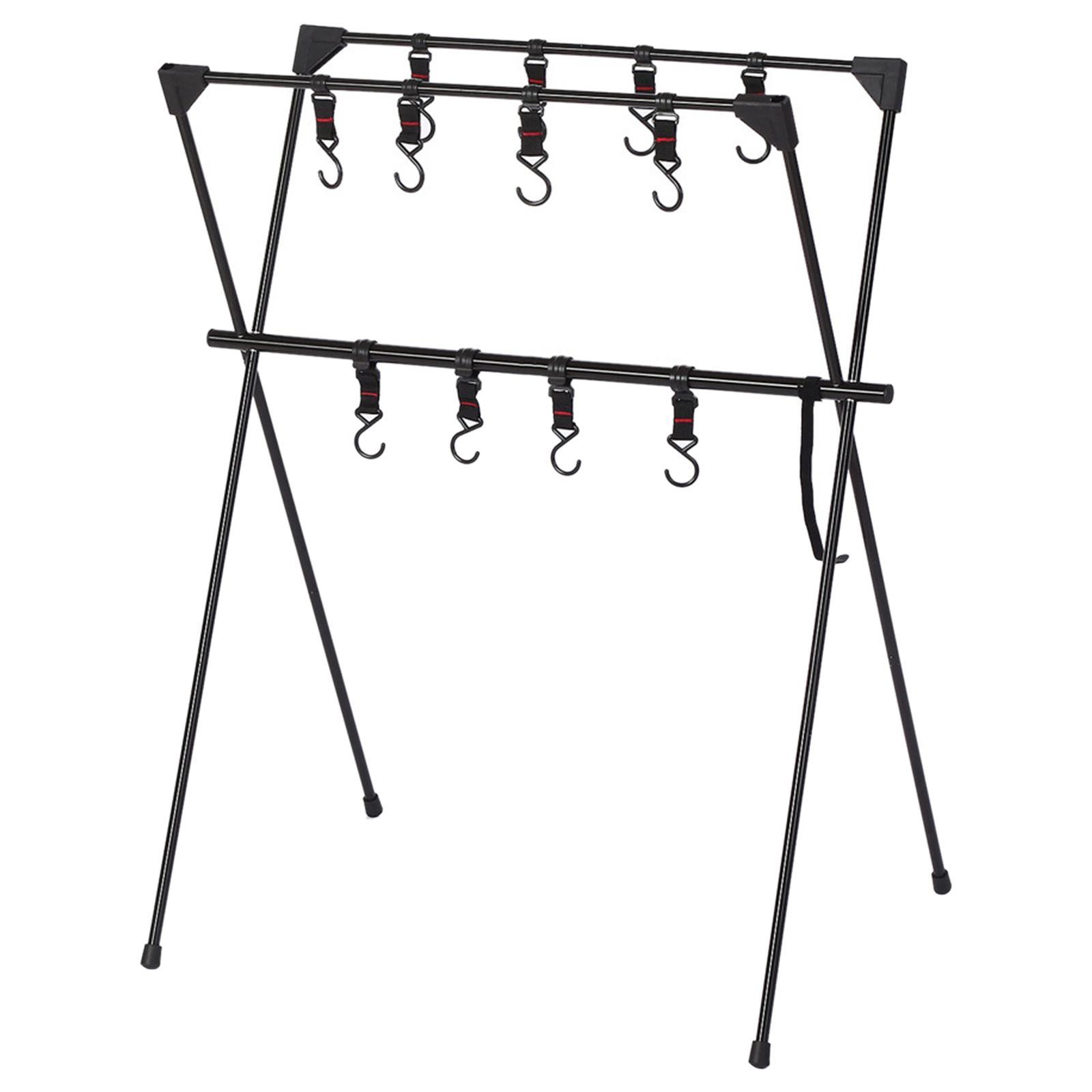Portable Camping Hanging Rack Folding Tripod Triangle Rack Stand for Backpacking
