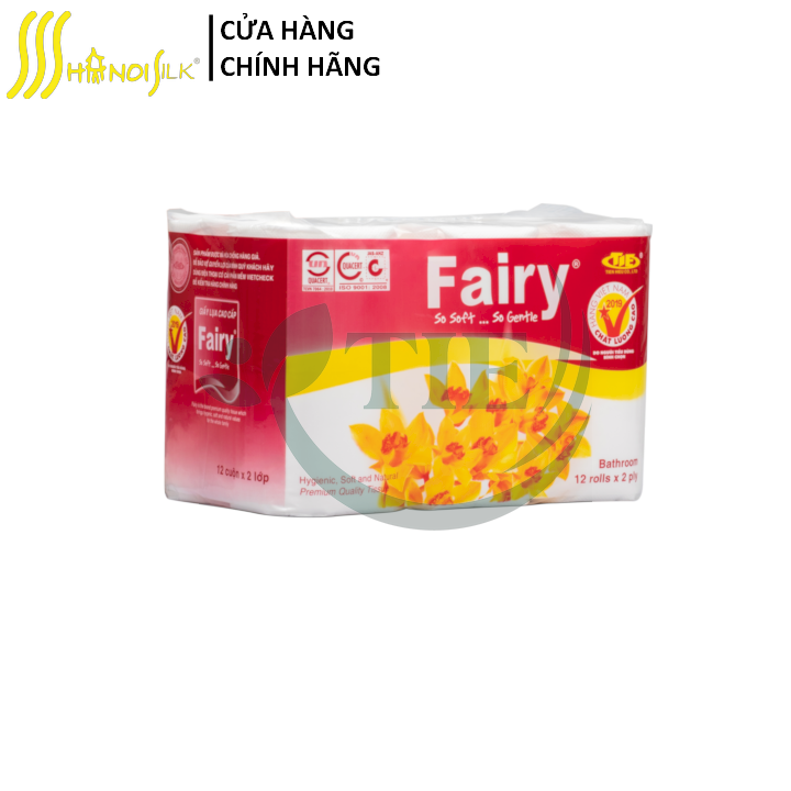 Combo 2 lốc Giấy Vệ Sinh Fairy 12 cuộn đỏ có lõi