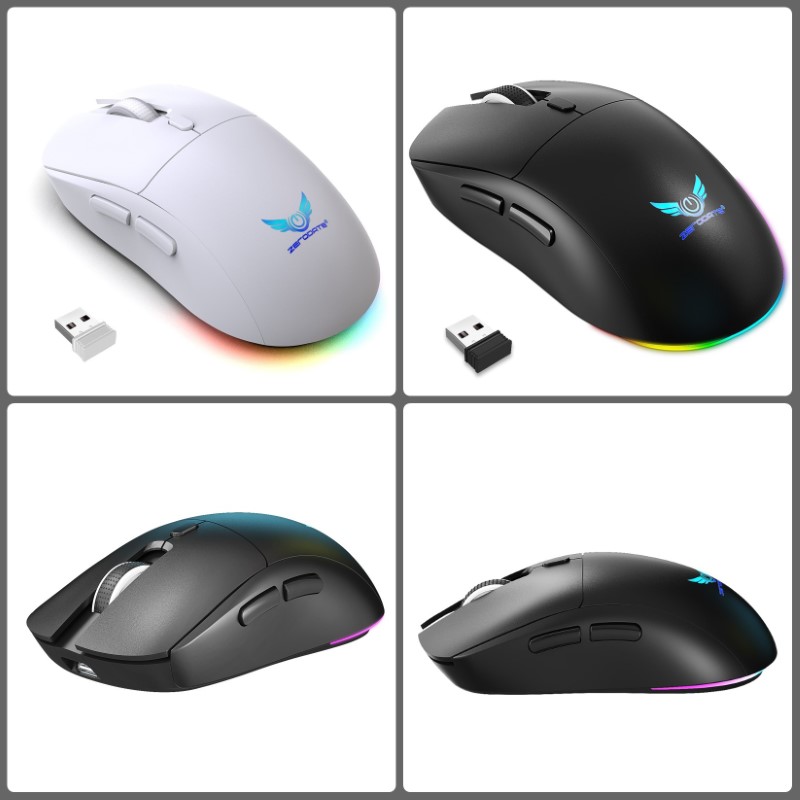 Chuột Led Không Dây Pin sạc T25 Gaming Cổng sạc TypeC chống mỏi cổ tay cho máy tính laptop hàng nhập khẩu