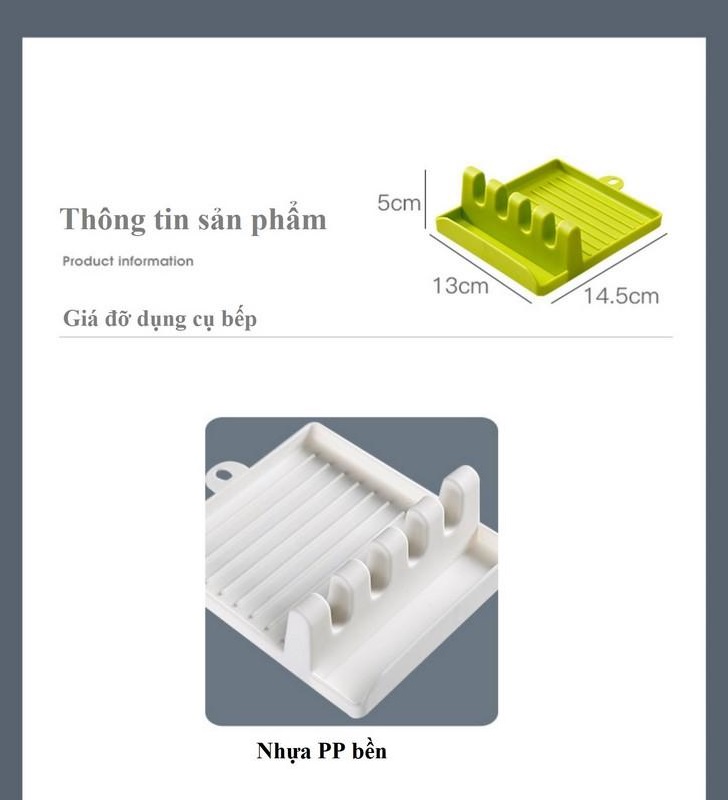 Giá đỡ nắp nồi khay gác giữ nắp nồi xoong dao thớt dụng cụ đũa bếp muôi muỗng múc canh ráo dầu và nước dễ dàng vệ sinh + Tặng kèm móc treo