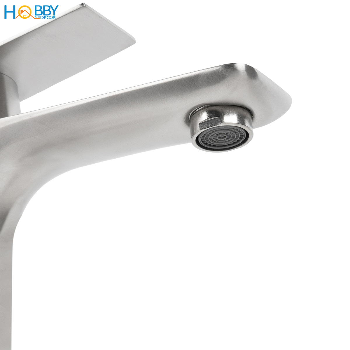 Vòi chậu rửa mặt nóng lạnh inox 304 xước Hobby home decor VRM11
