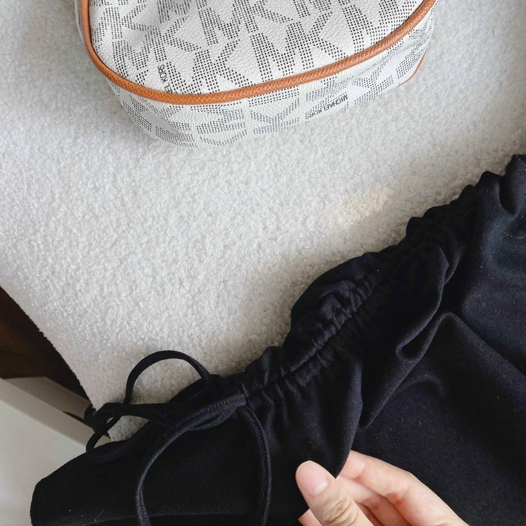 Đầm body đen cổ polo rút dây hông tôn dáng thảo nhi shop