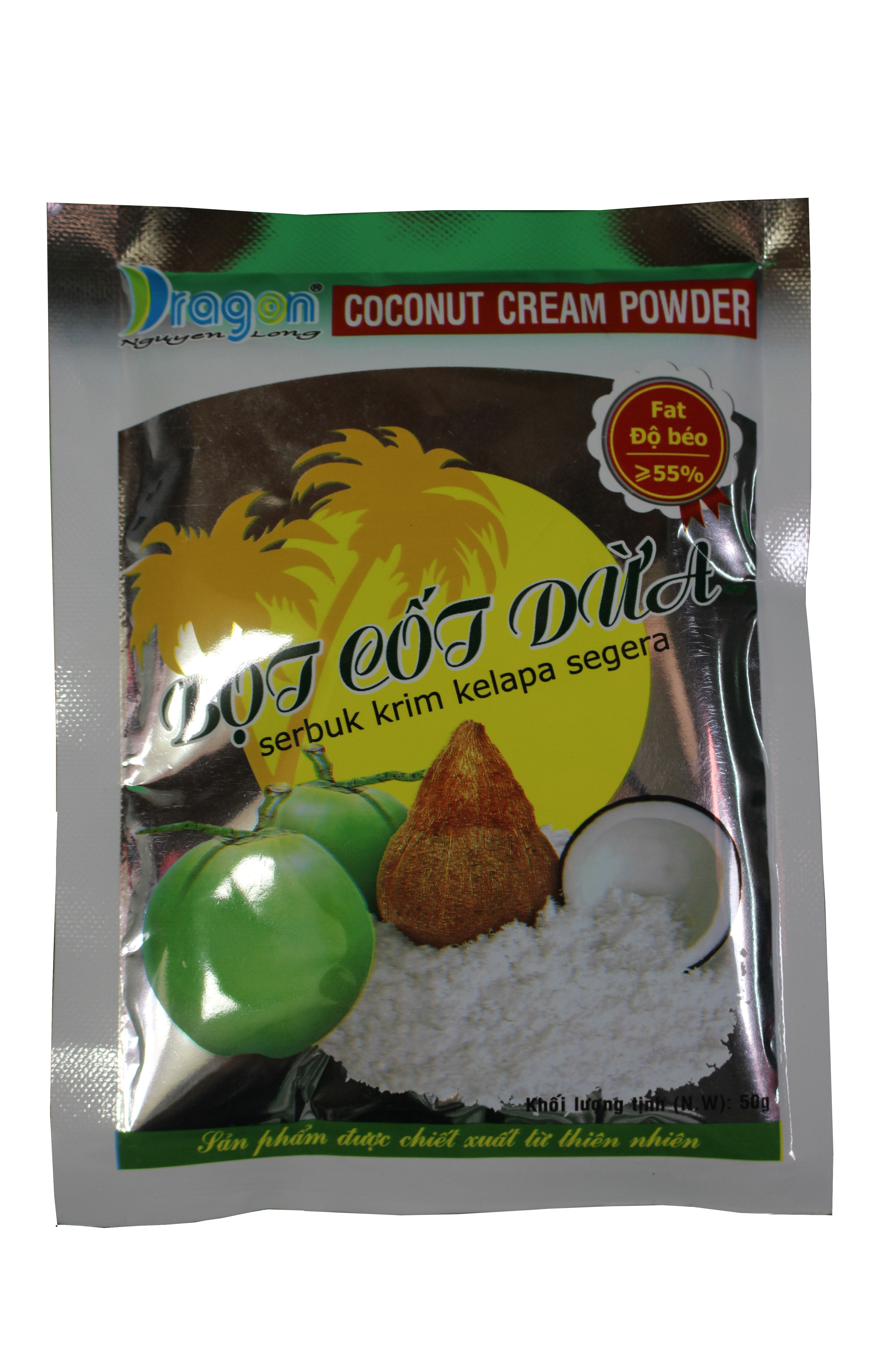 Combo 10 Bột Cốt Dừa Dragon (55% Béo) (10 gói x 50 gam)