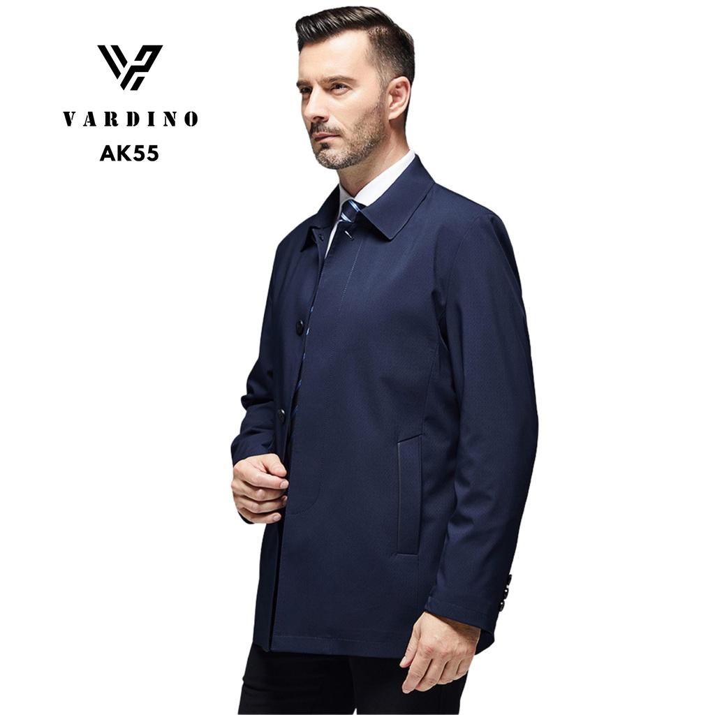 Áo khoác trung niên nam VARDINO cổ bẻ kiểu cúc đóng dòng công sở cao cấp có 2 túi trong dáng suông AK55