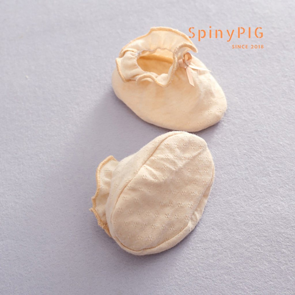 Set 3 đôi bao chân sơ sinh 100% cotton tự nhiên không chất tẩy nhuộm an toàn cho bé cực xinh xắn