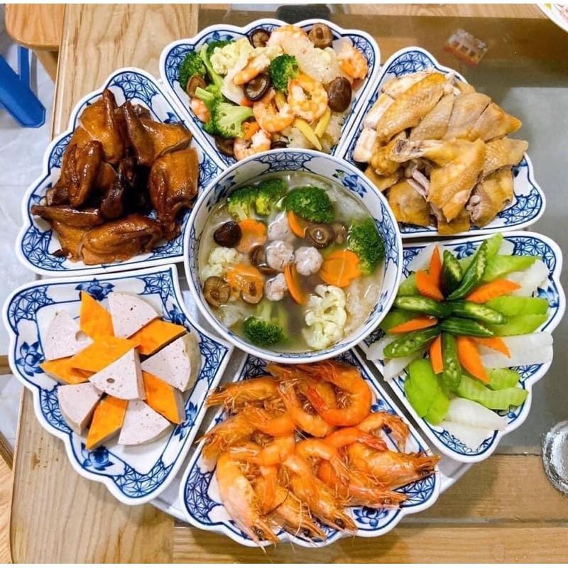 Hot Set Hoa Mặt Trời tặng kèm bát mắm muối gốm sứ Bát Tràng