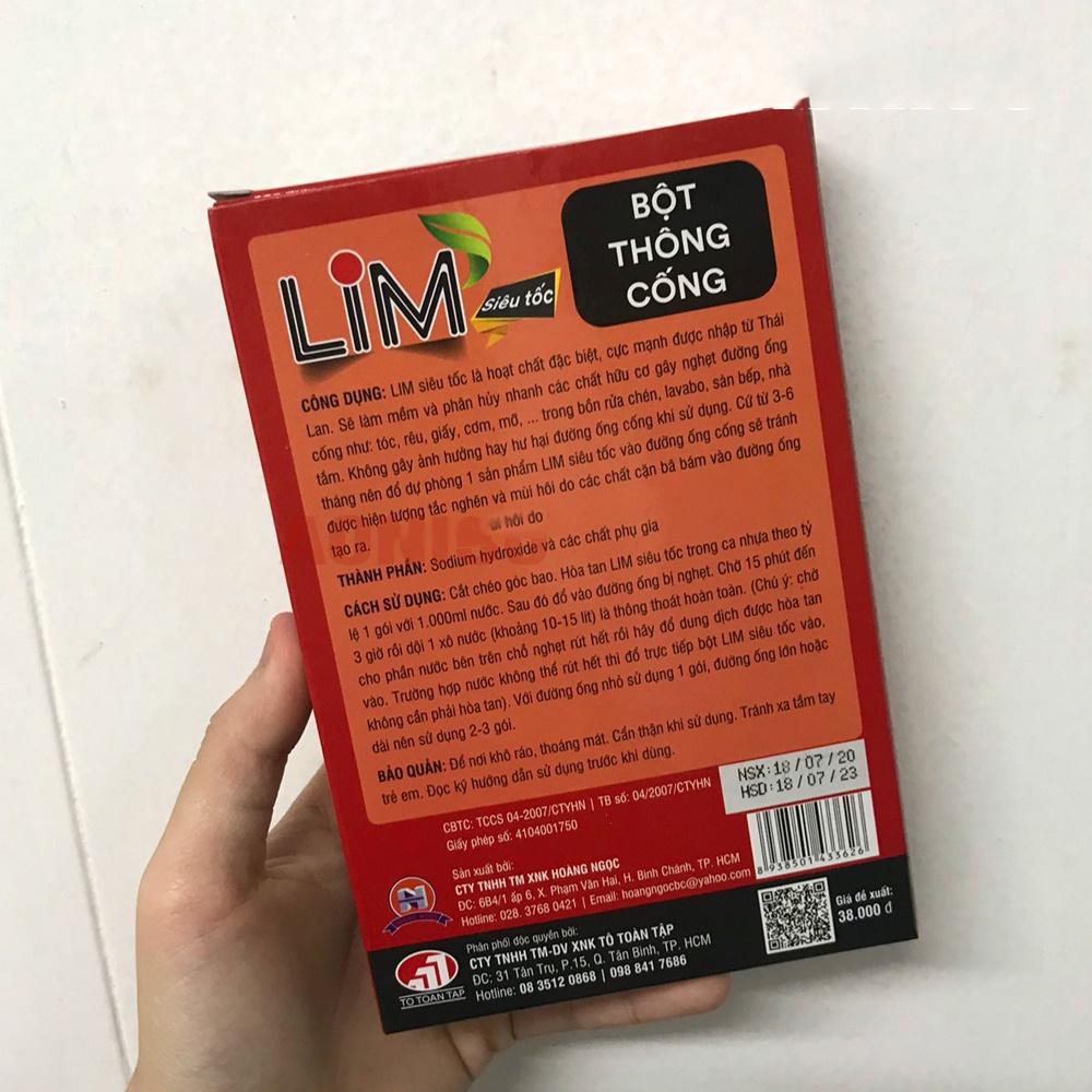Bột Thông Cống Siêu Tốc Lim - Chất Thông Cống Thông Bồn Cầu Bột Thông Cống Cực Mạnh Bột Thông Tắc Bồn Cầu