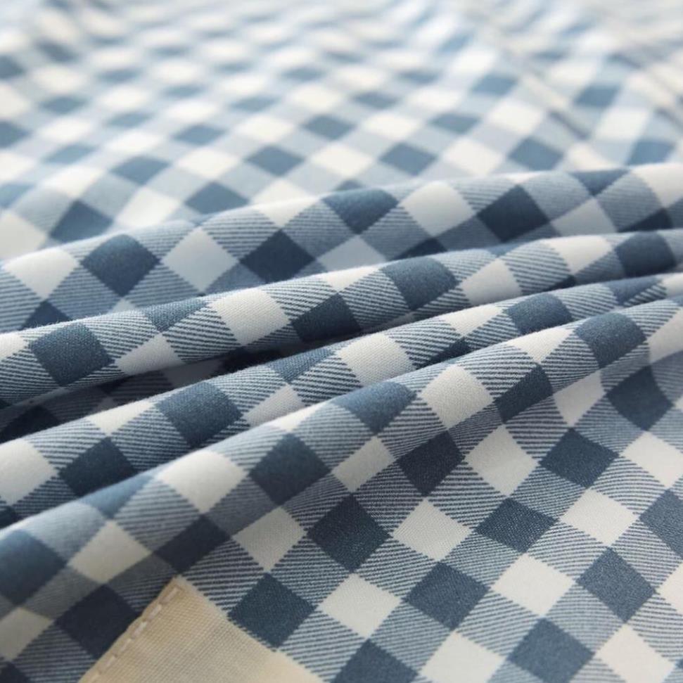 Bộ chăn ga gối Cotton TC sọc caro 4 món đủ kích thước 1m2 đến 2m*2m2