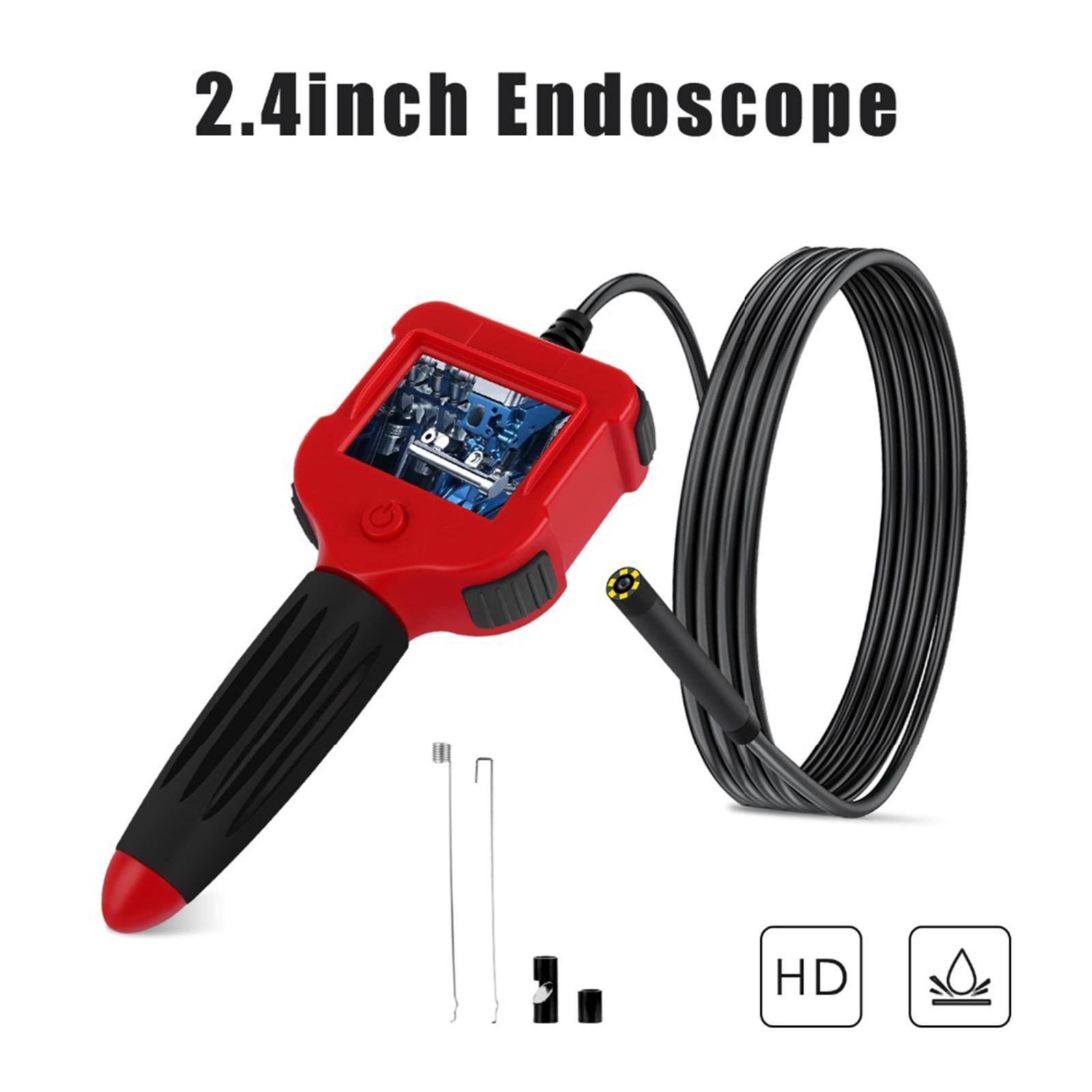Industrial Endoscope 2.4 inch Screen 5.5mm 6 LED Lights Handheld 1 M