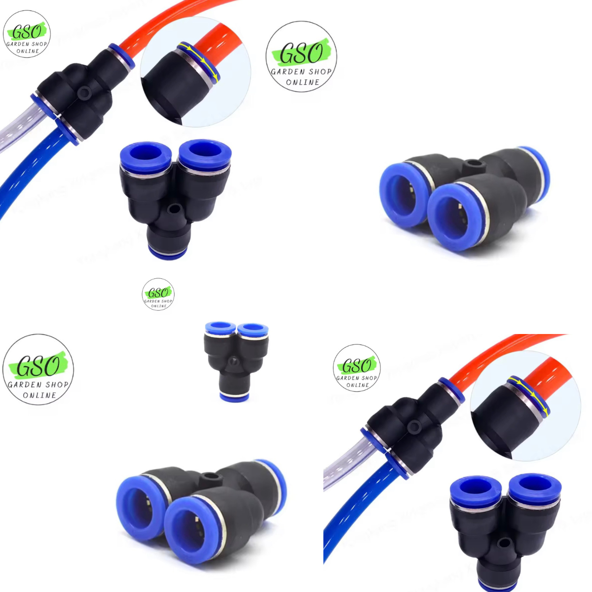 Khớp nối nhanh ống khí, cút nối nhanh ống hơi chữ Y PY-4, PY-6 , PY-8 , PY-10 ,PY-12 Van tiết lưu