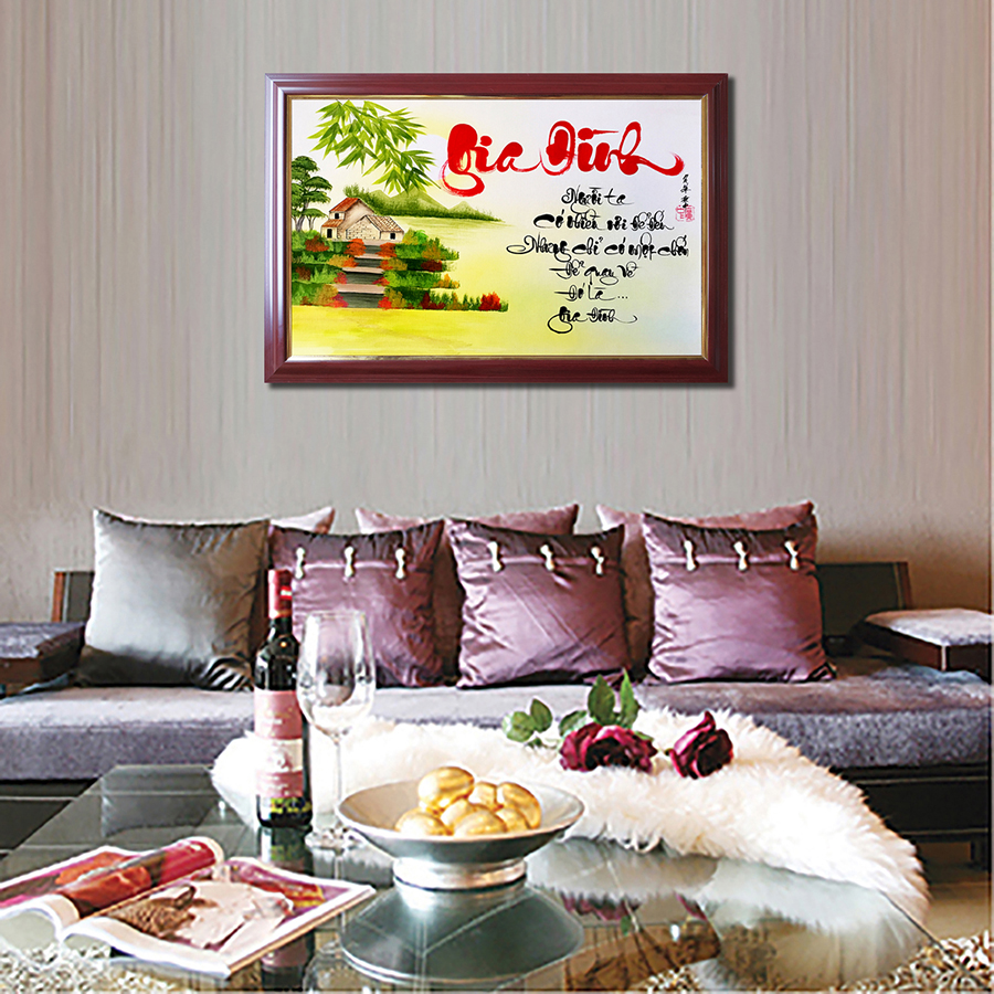 Tranh thư pháp Gia Đình