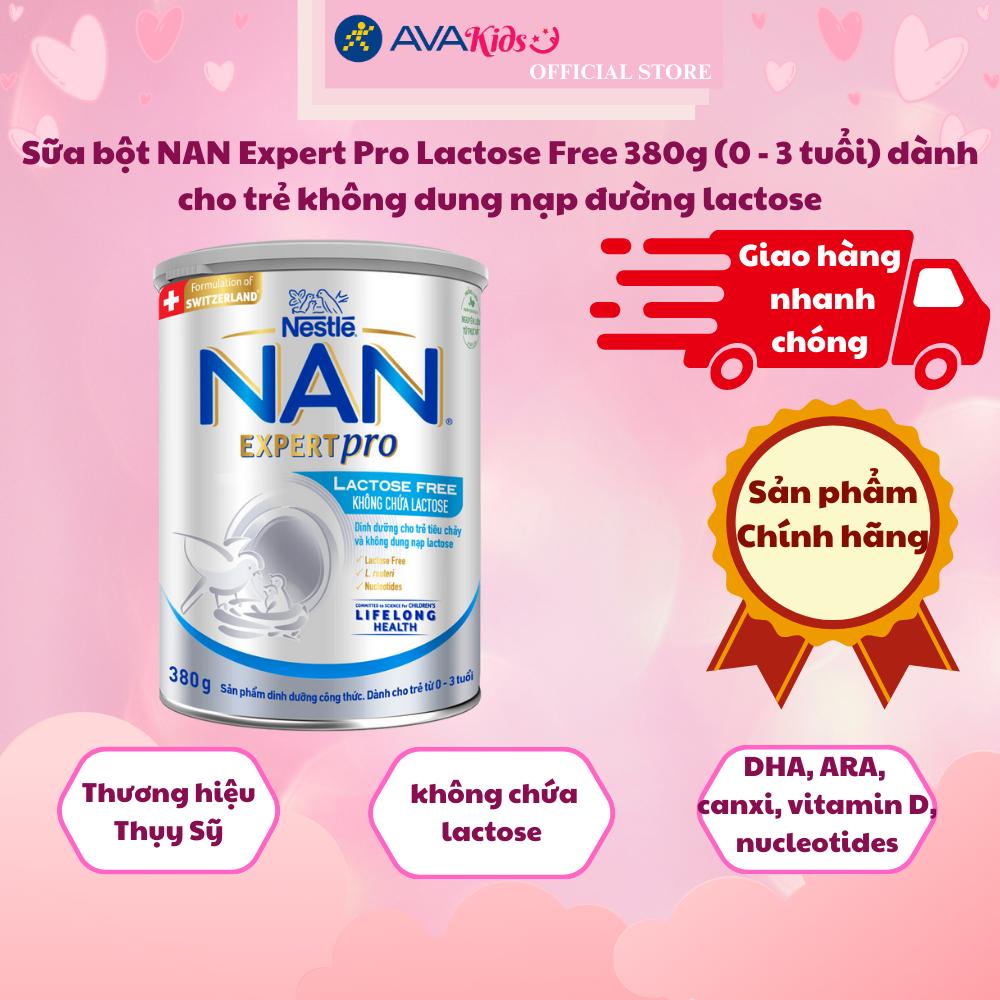 Sữa bột NAN Expert Pro Lactose Free 380g (0 - 3 tuổi) dành cho trẻ không dung nạp đường lactose - Hàng Chính Hãng