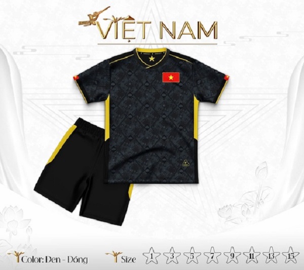 Bộ Quần Áo Bóng Đá Trẻ Em - tuyển Việt Nam (Vải Mè)