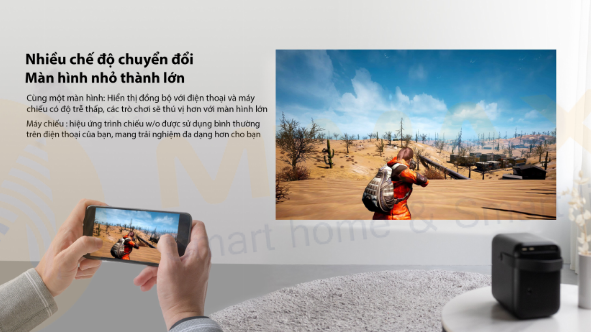 Máy Chiếu Xiaomi WANBO T6R MAX FULL HD 1080P ANDROID 9.0 Tự Động Lấy Nét - Hàng Chính Hãng - Màu Trắng/Đen