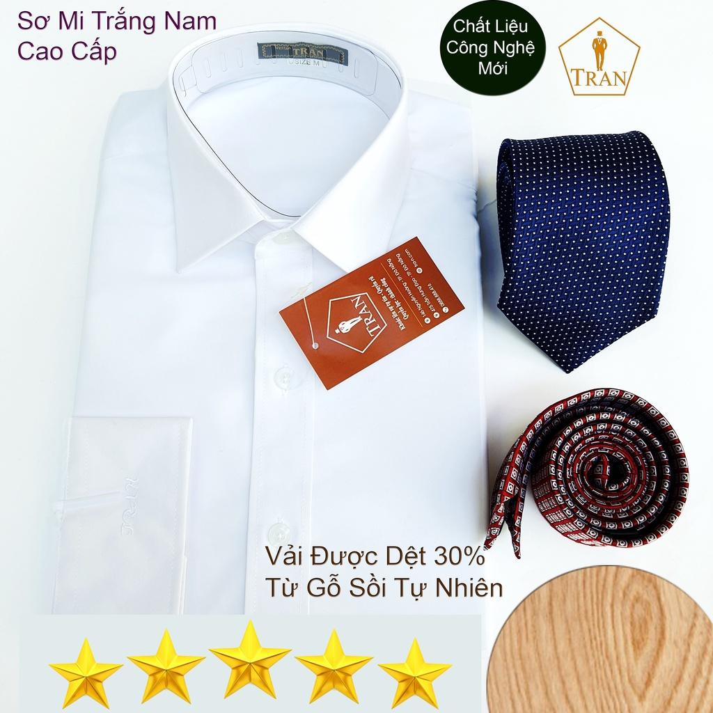 Aó Sơ Mi Trắng Nam Tay Ngắn, Dài Dáng Ôm Slim Fit Cao Cấp Hàn Quốc
