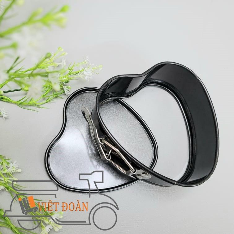 Bộ Khuôn ĐẾ RỜI Hình Tim - Tròn - Chữ Nhật. Khuôn Bánh Bông Lan - KHUÔN GÀI Thép Carbon BÍ QUYẾT LÀM BÁNH Không Dính