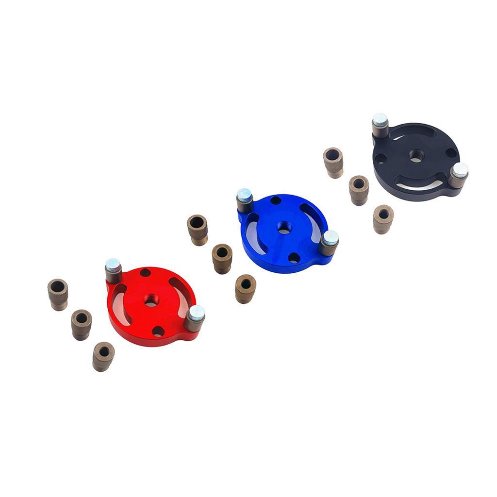 Aluminium Alloy Circular Woodworking Locator Puncher Drill Positioner Red