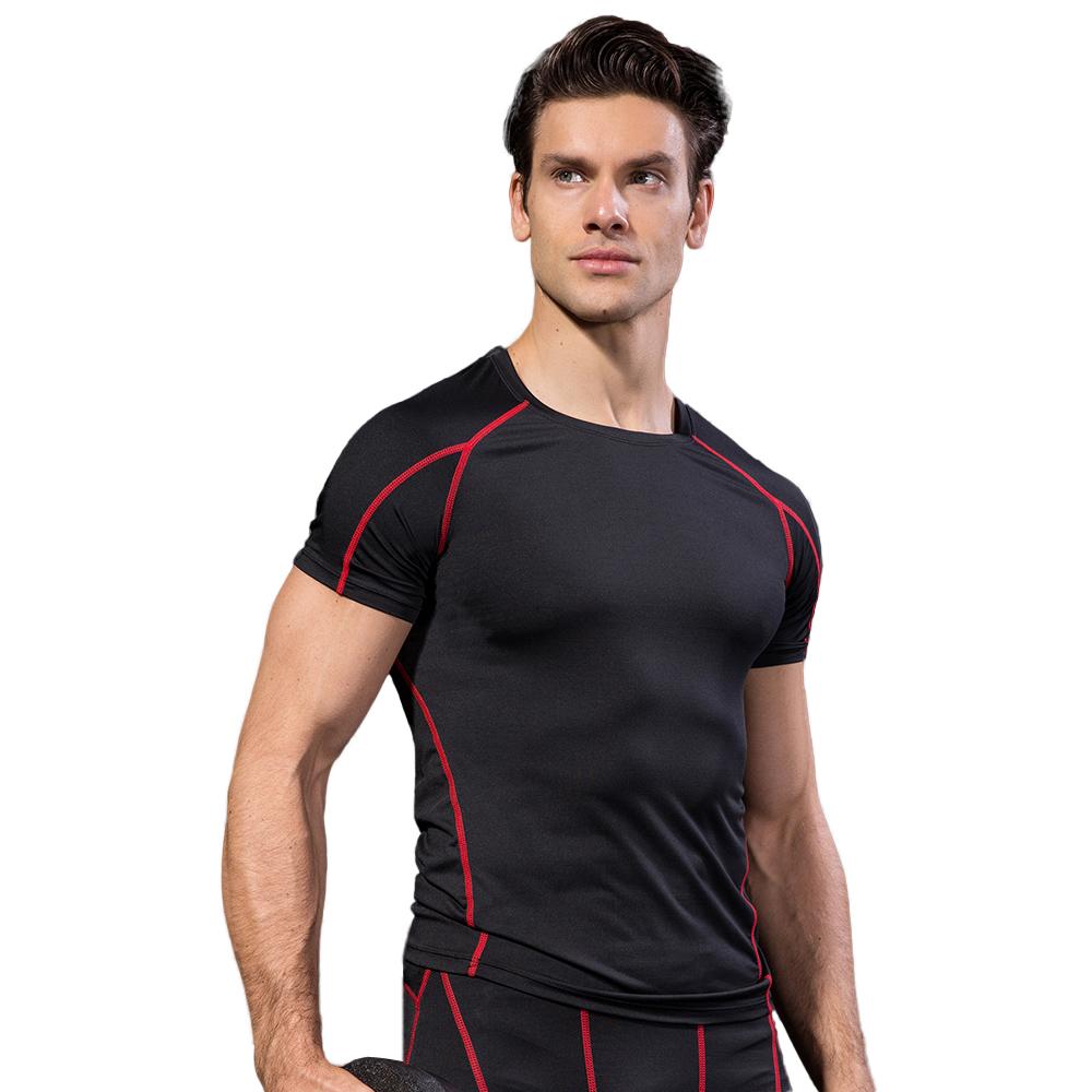 Set 3 áo thun thể thao Baselayer Top ngắn tay cho nam, chất liệu vải thun cao cấp đàn hồi, thoáng khí